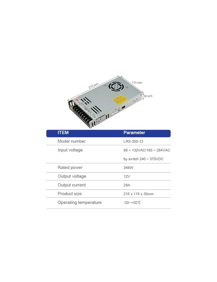 MEAN WELL MEAN WELL LRS-350-12 Switching Power Supply 350W 12V 29A Constant Current