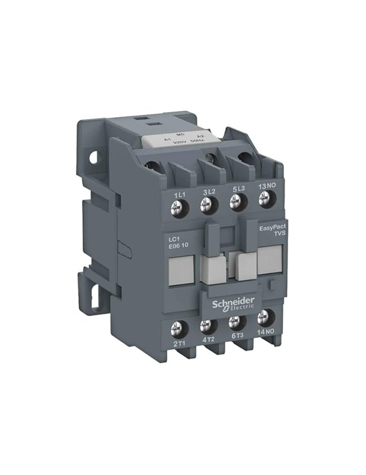 Schneider Electric LC1E1201M7 EasyPact TVS Contactor 12A 3Pole (3NO), AC3(lt= 440 V) Grey Contactor with 220V AC Coil