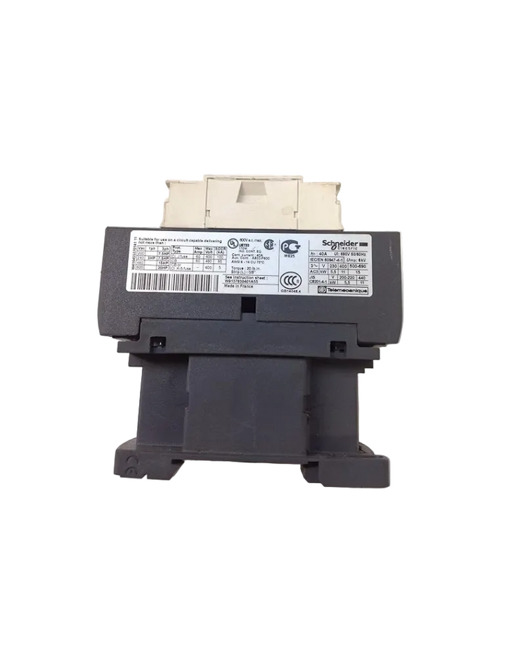 Schneider Electric Power Contactor 40 Ampere 3 Pole (1 NO and 1 NC) (LC1D25)