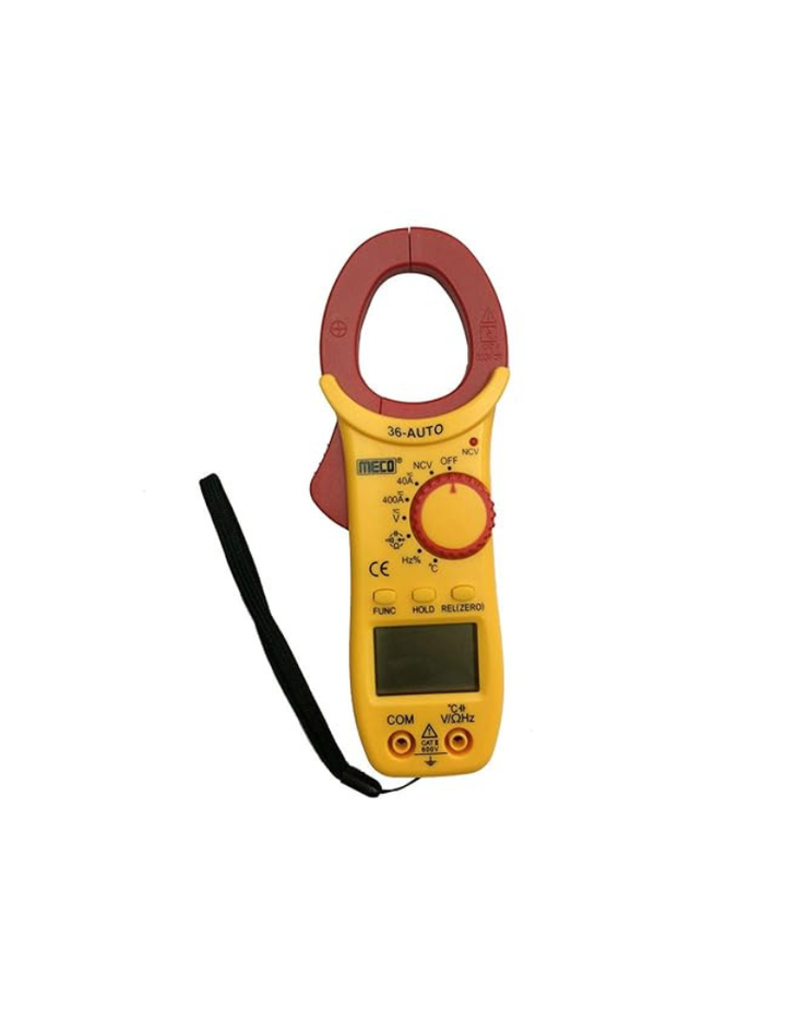 MECO Mc_36 Auto Ranging 400A AC Or DC 3¾ Digit 4000 Counts Digital Clamp Meter,Yellow