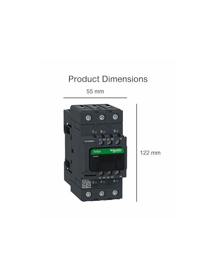 Schneider Electric LC1D65AM7 3P EVLK CONTACTOR 65A 30KW AC3 220VAC