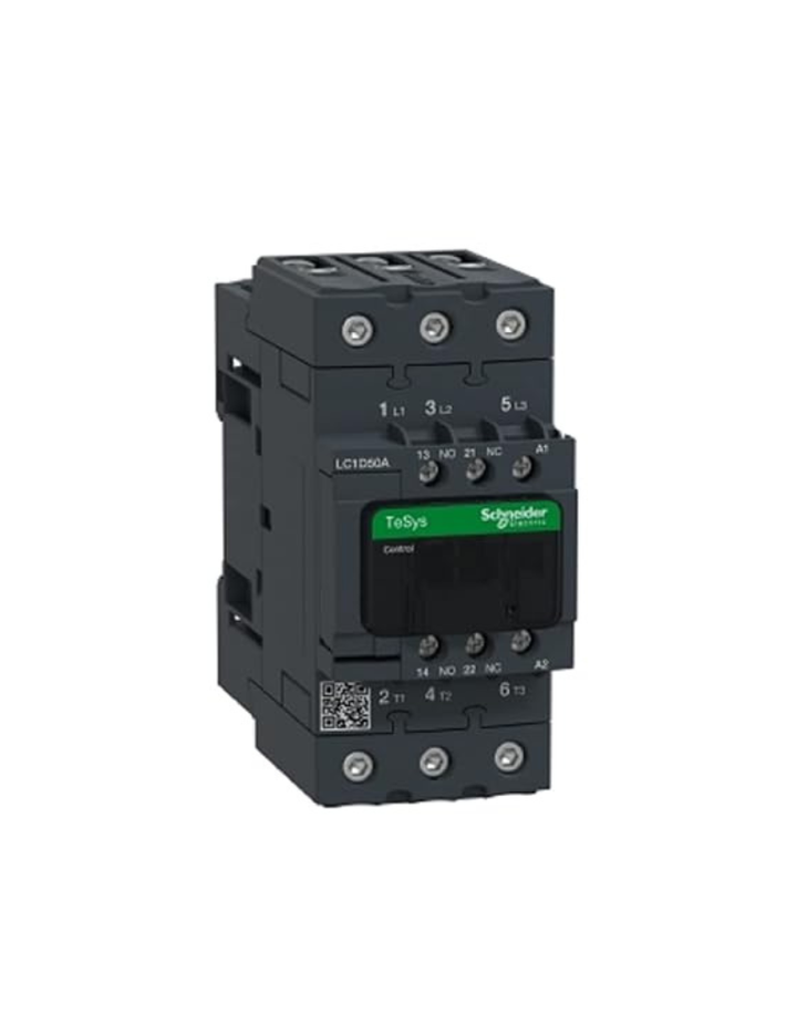 Schneider Electric Tesys 3P Evlk Contactor 50A 22Kw Ac3 220Vac,LC1D50AM7 (Pack of 1)