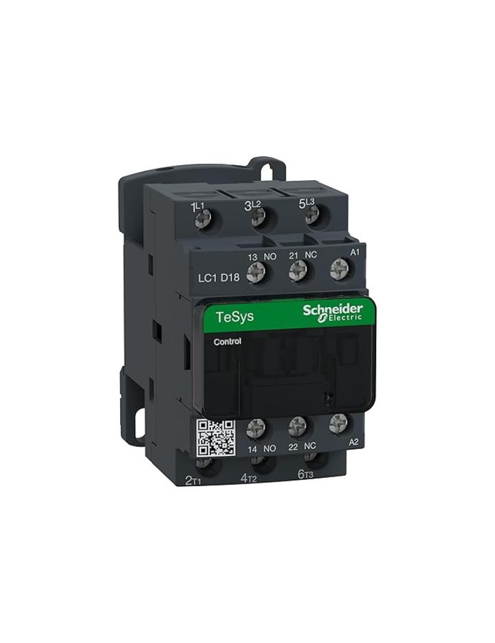 Schneider 3 Pole 18A Power Contactor-Lc1D18M7