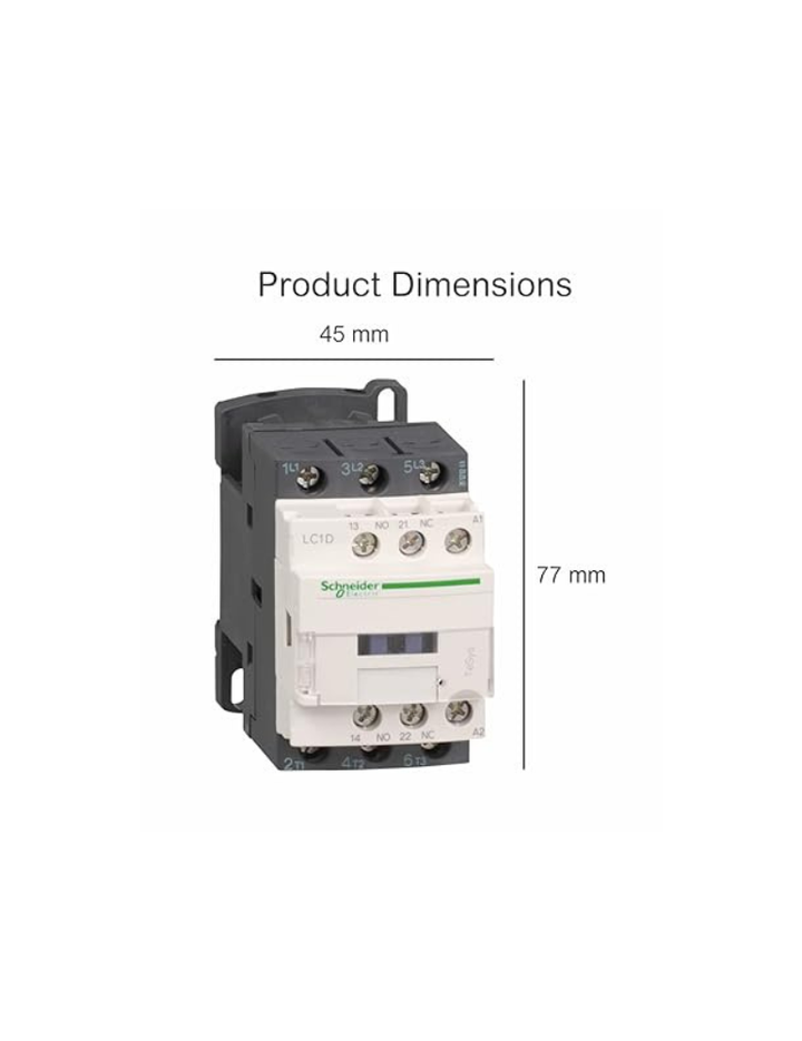 Schneider Electric LC1D09M7 220 Volts Contactor (1 - Piece), Multicolor