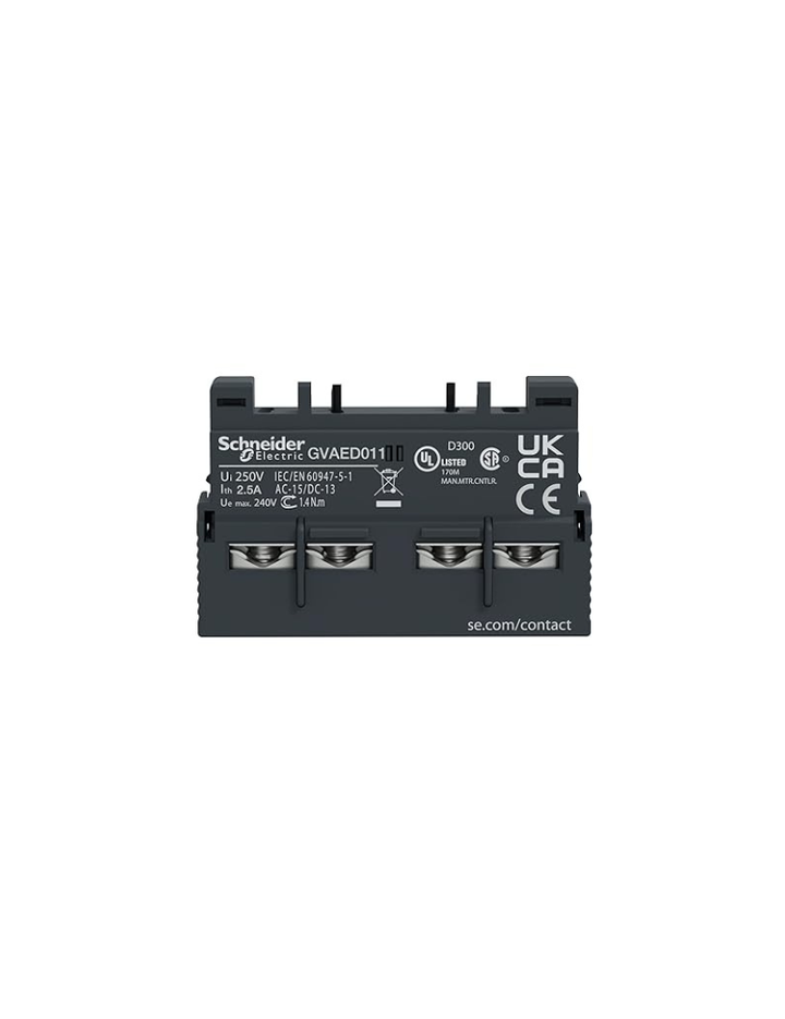 Schneider Electric GVAED011 N/O FAULT CONTACT N/C INST FOR GV3P/L