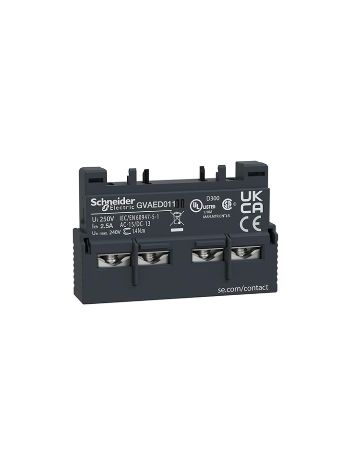 Schneider Electric GVAED011 N/O FAULT CONTACT N/C INST FOR GV3P/L