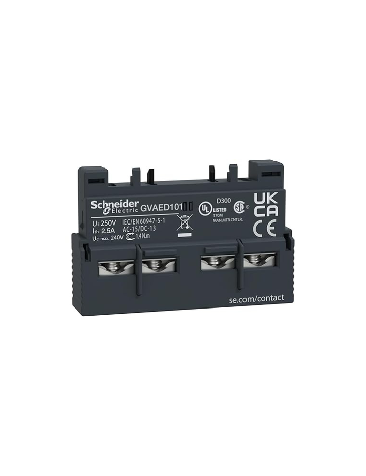 Schneider Electric GVAED101 N/O FAULT CONTACT N/O INST FOR GV3P/L