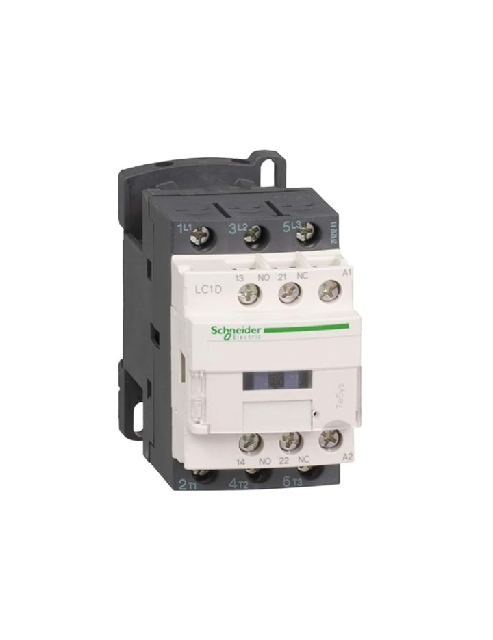 Schneider Electric LC1D18B7 TeSys D contactor for motor control, resistive load with poles composition 3P,440 V 18 A - 24 V AC coil - LC1D18B7