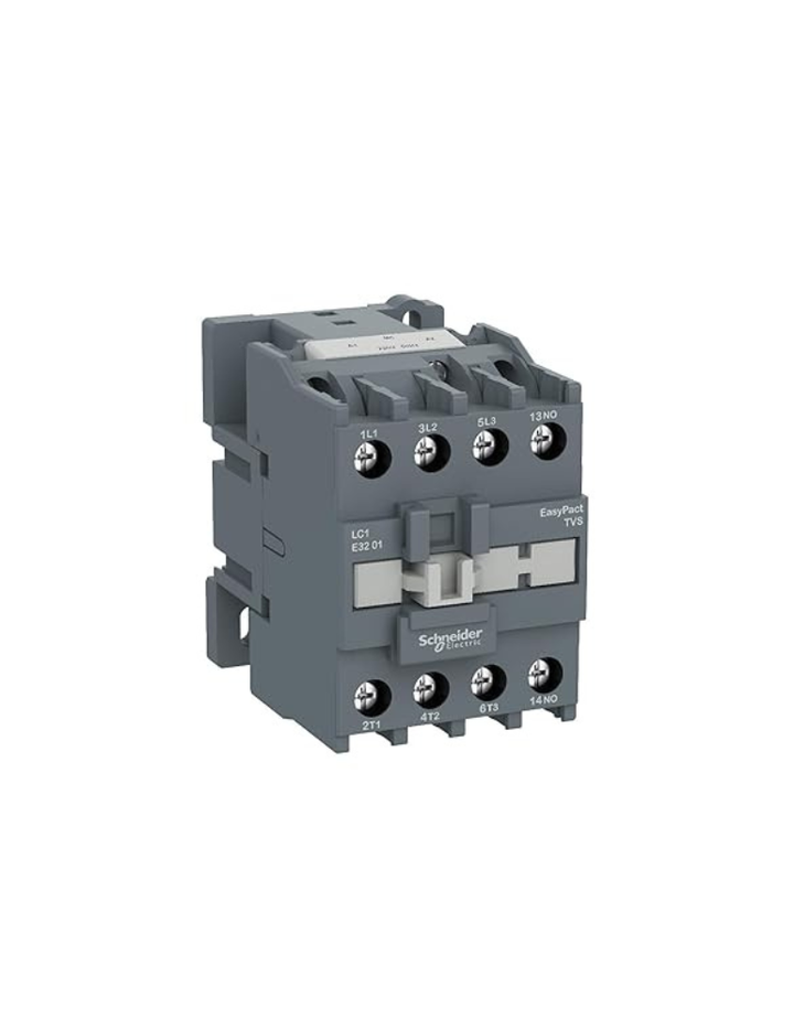 Schneider Electric LC1E3210M7 EasyPact TVS Contactor 32A 3Pole (3NO), AC3(lt= 440 V) Grey Contactor with 220V AC Coil