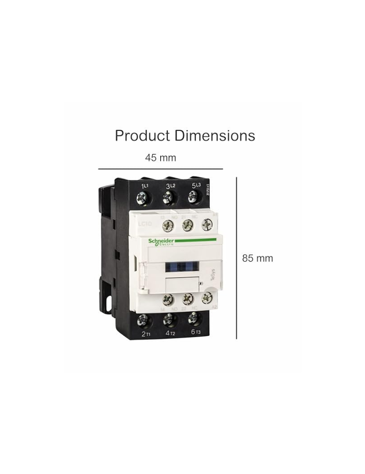 Schneider Electric LC1D25M7 CONTACTOR 3PST-NO, 220VAC, 40A, DIN RAIL, Multi-Coloured