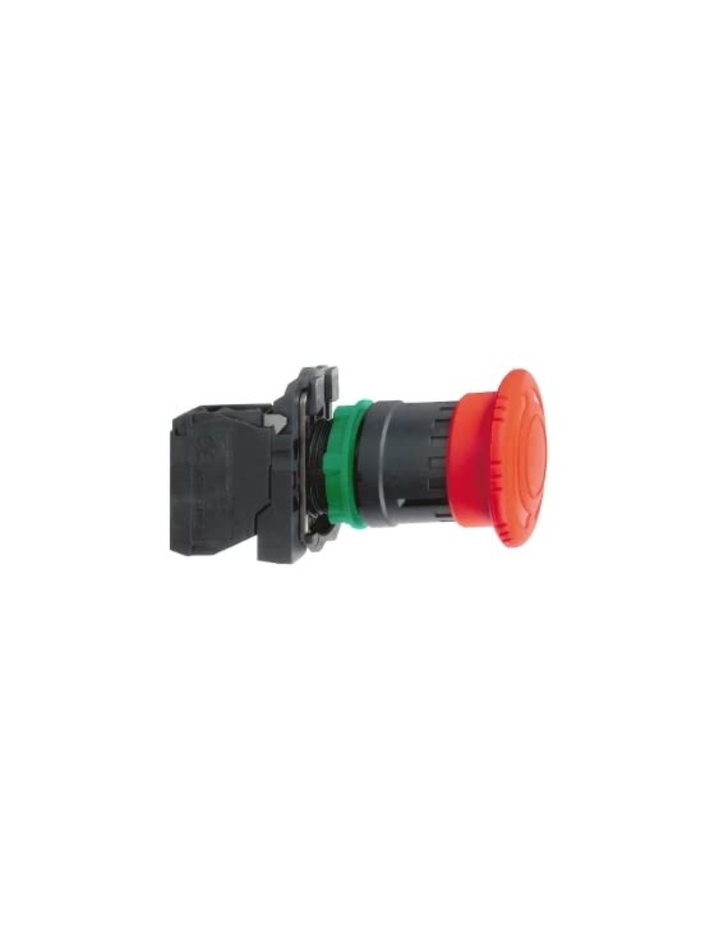 Schneider Electric, XB5AS542N, Harmony XB5, Red Emergency switching off push button, 22mm, latching turn to release, 1NC