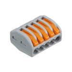 Wago 222415 5 Pole Connecting Terminal Gray Control Levers 008 4 mm 40 Pieces