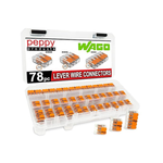 WAGO 221 Lever Nuts 78pc Compact Wire Connector with Case Includes 221-412, 221-413, 221-415