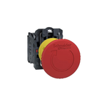 Schneider Electric, emergency switching off push button, Harmony XB5N/XB7N, plastic, red, 30mm, turn to release, 1 NC, XB5AS442N