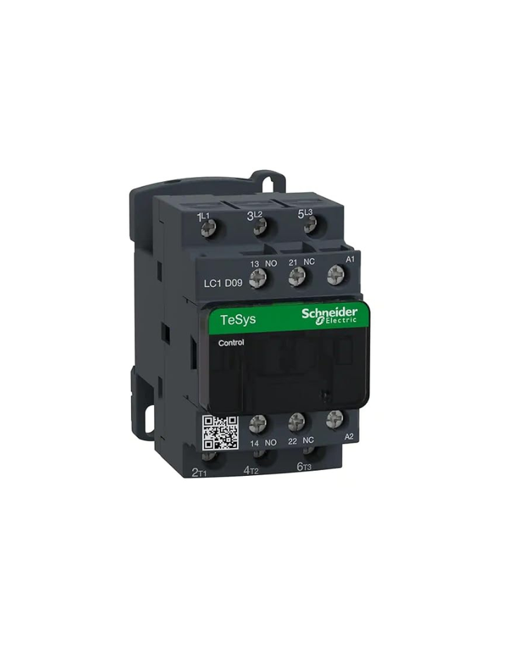Schneider Electric TeSys D contactor - 3P(3 NO) - AC-3 - <= 440 V 9 A - 220 V AC coil, LC1D09M7(Pack of 4)