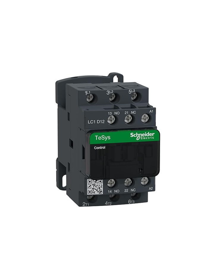 Schneider TeSys D contactor - 3P(3 NO) - AC-3 440 V 12 A - 415 V AC Coil LC1D12N7, Multi-Coloured
