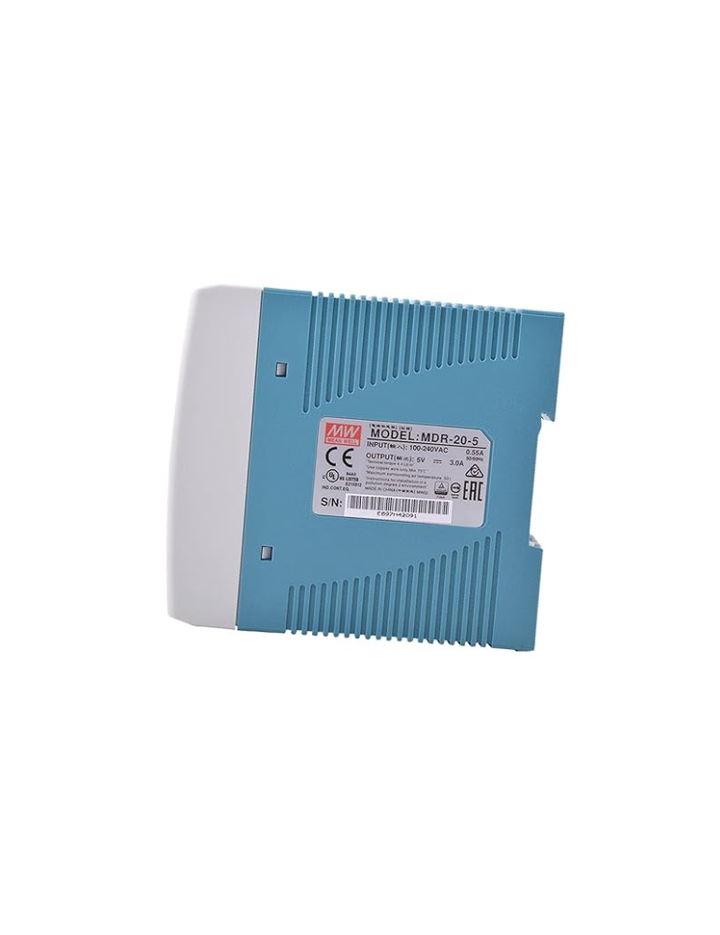 Mean Well MDR-20-5 DIN Rail Power Supply 20W 5V 3A Constant Current Low No-Load Loss
