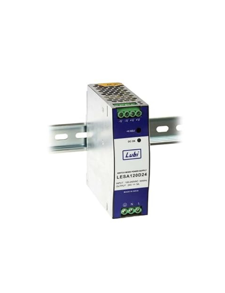 LUBI LESA120D24 Switched Mode Power Supply, DIN Rail Mount, 24V 5A Output