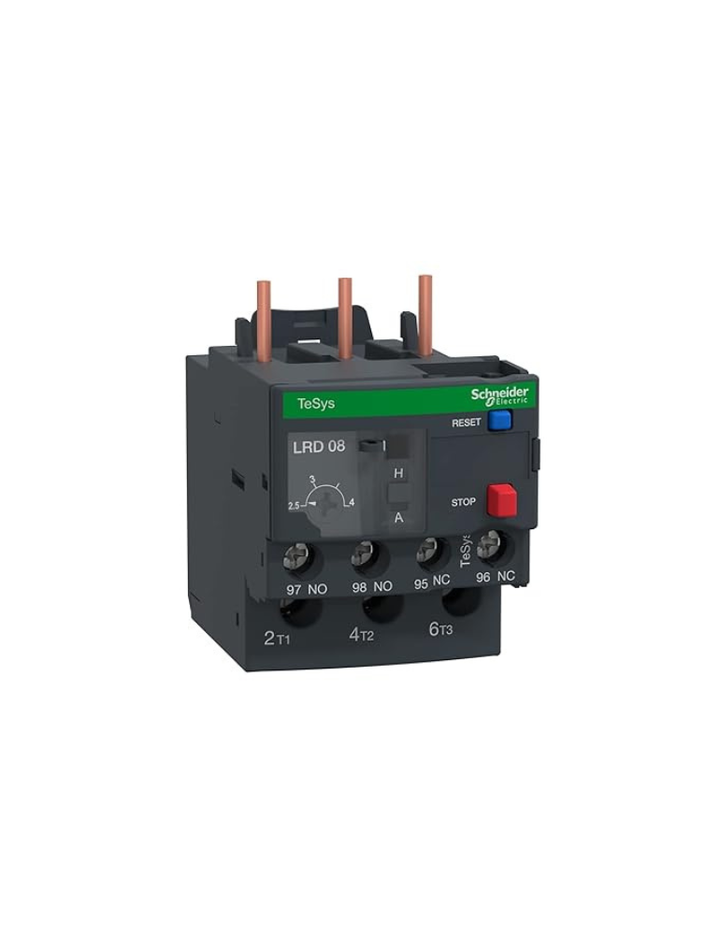 Schneider Electric LRD Thermal O/L Relay 2.50-4.00A - LRD08, Red