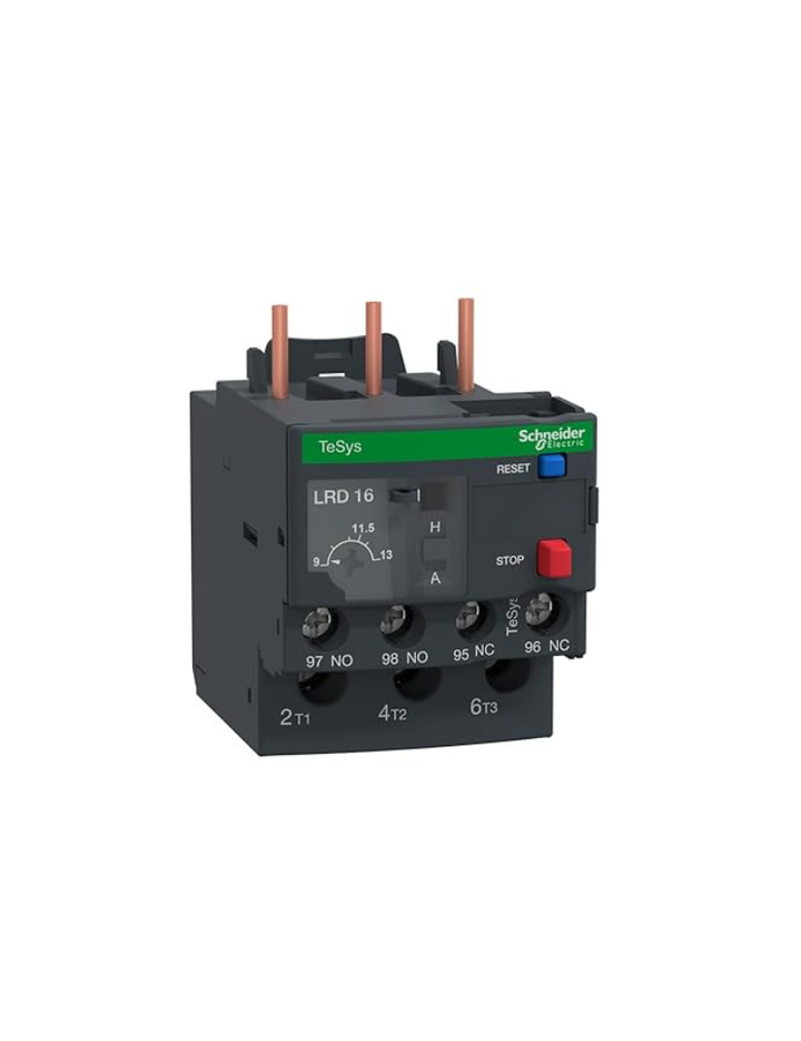 Schneider Electric LRD Thermal O/L Relay 9.00-13.00A - LRD16, Red