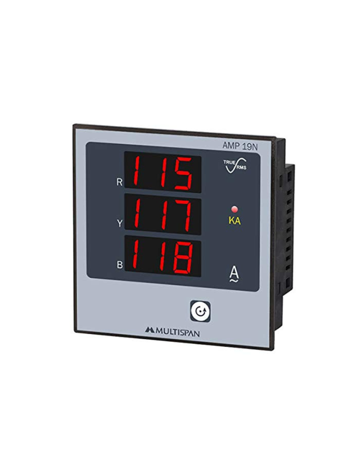 Multispan Amp-19N Corded Electric Three Phase Ampere Meter, Multicolor