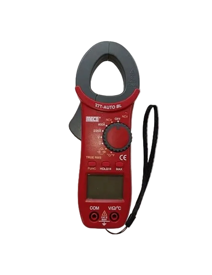 MECO 27 T Auto 3½ Digit / 2000 Count 400 A AC Auto Ranging Digital Clamp Meter,Red