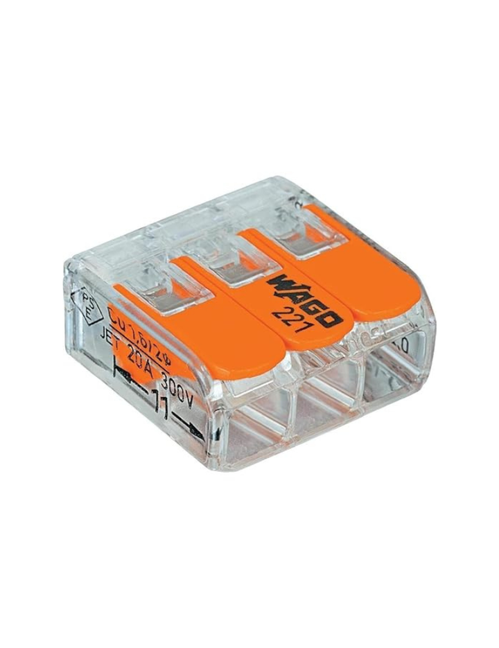 Wago 221-413 Lever-Nuts 3 Conductor Compact Connectors 10 PK