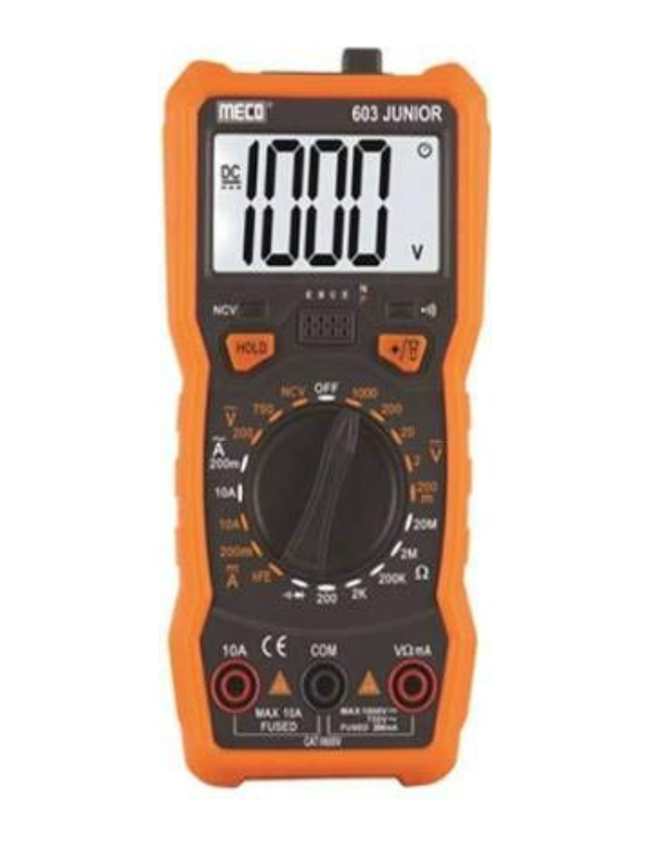 Meco 603 Junior Digital Multimeter (Meco 603 Junior), Battery Powered