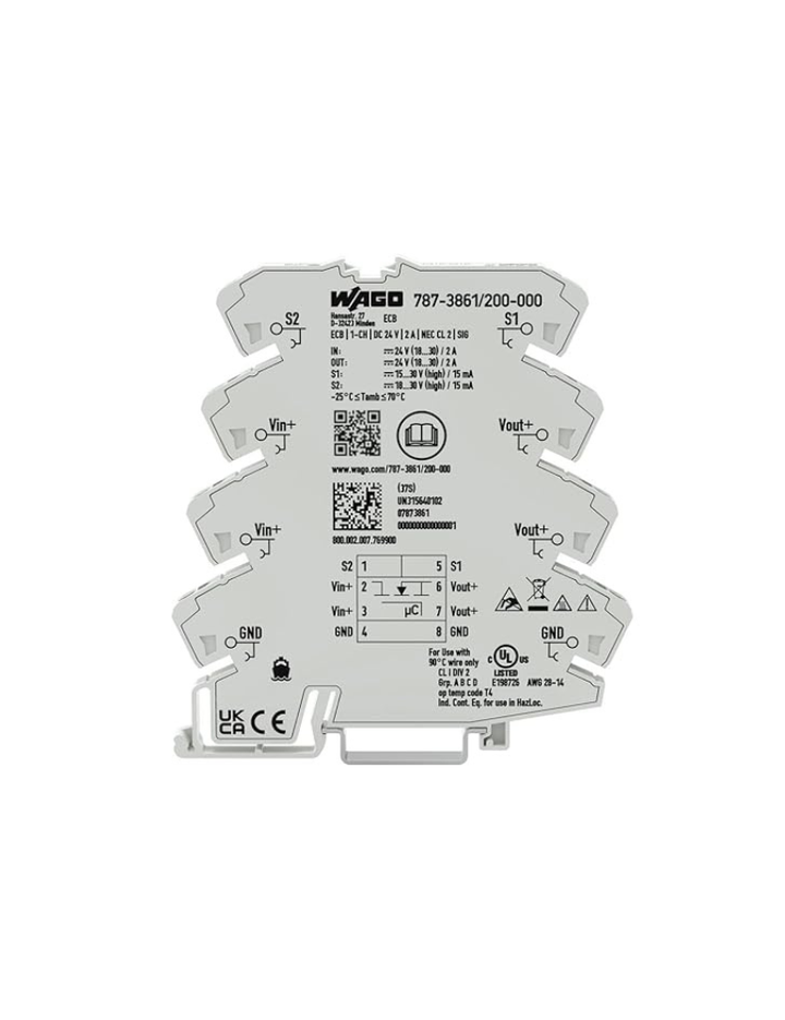 Electronic circuit breaker; 1-channel; 24 VDC input voltage; 2 A; Signal contact