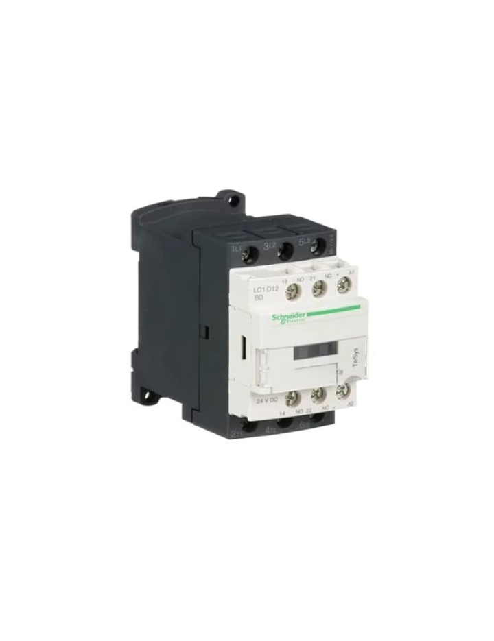 Schneider Electric LC1D12BD Contactor, 12A, 3P, 600V, Coil: 24VDC by Schneider Electric