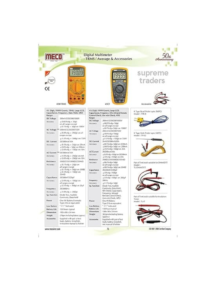 Meco Large Lcd Digital Multimeter (SHME007)