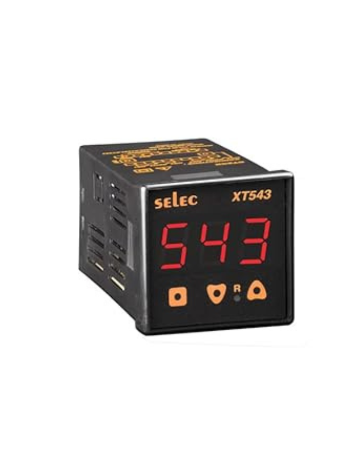 XT543-N, 3 Digit Single LED display Thumb-wheel timer, Multiple function and time ranges, 2 C/O SPDT relay output, 90 to 270V AC/DC supply