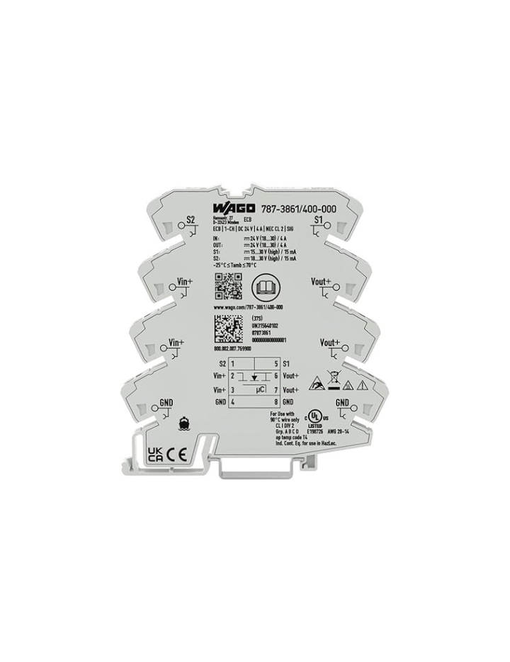 Electronic circuit breaker; 1-channel; 24 VDC input voltage; 4 A; Signal contact