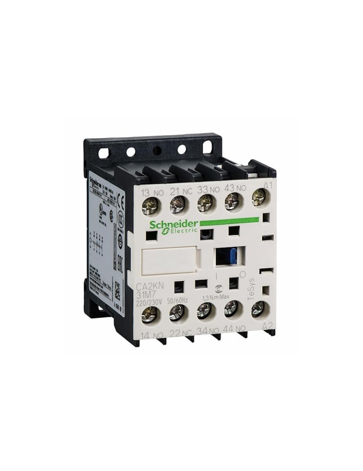 Schneider Electric TeSys K control relay for the control of electromagnetic loads with pole contact composition 3 NO+1 NC <= 690 V,220...230 V AC 50/60 Hz - CA2KN31M7