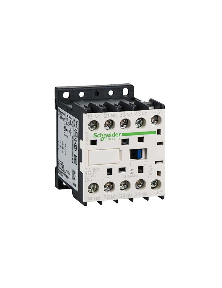 Schneider Electric TeSys K control relay for the control of electromagnetic loads with pole contact composition 3 NO+1 NC, <=690 V, 220 V DC - CA3KN31MD