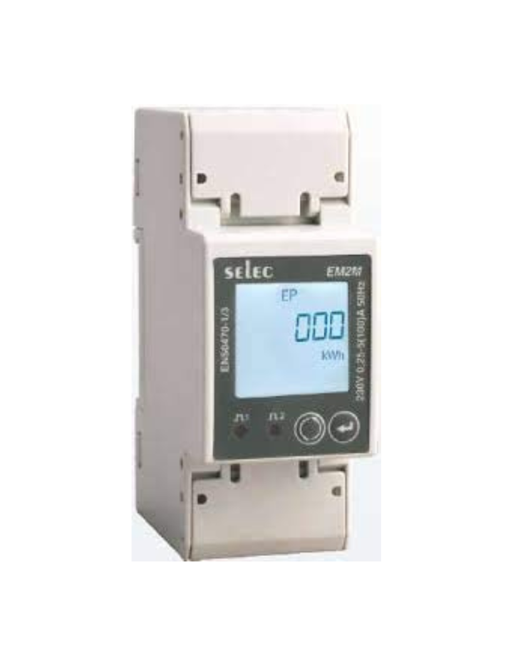 SELEC EM2M, Digital Single Phase Direct 100A LCD Energy meter, Accuracy Class1, with RS485 communication