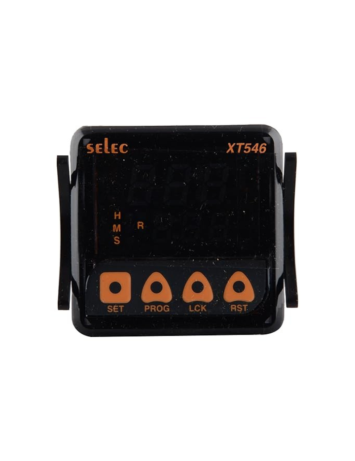 Selec XT546 Digital Timer Dual Display (Black, 94 x 48 x 48 mm)