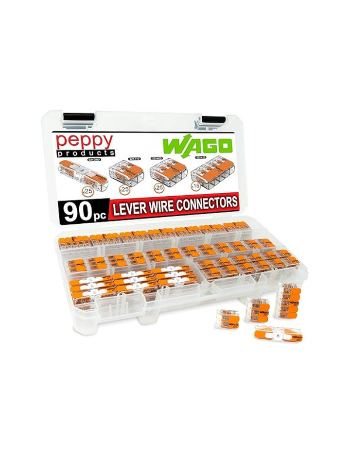 WAGO 221-90 90pc with Case Includes 25x221-2401, 25x221-412, 25x221-413, 15x221-415
