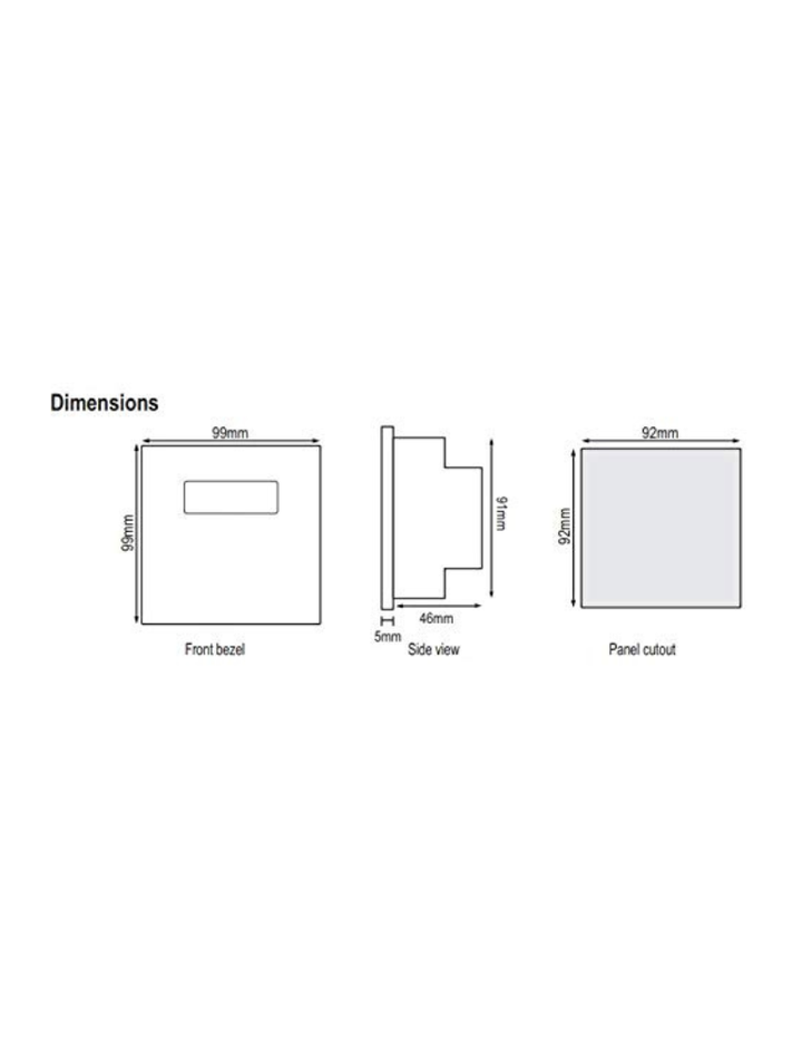 Selec Make 1Ø-2 Wire Digital Voltmeter with LED display, Size: 96 x 96mm [MV305] (Pack of 1)