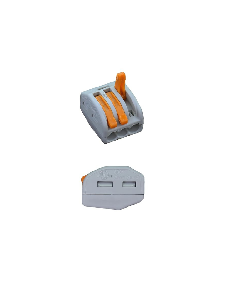 Wago 222-413 LEVER-NUTS 3 Conductor Compact Connectors 50 PK by WAGO