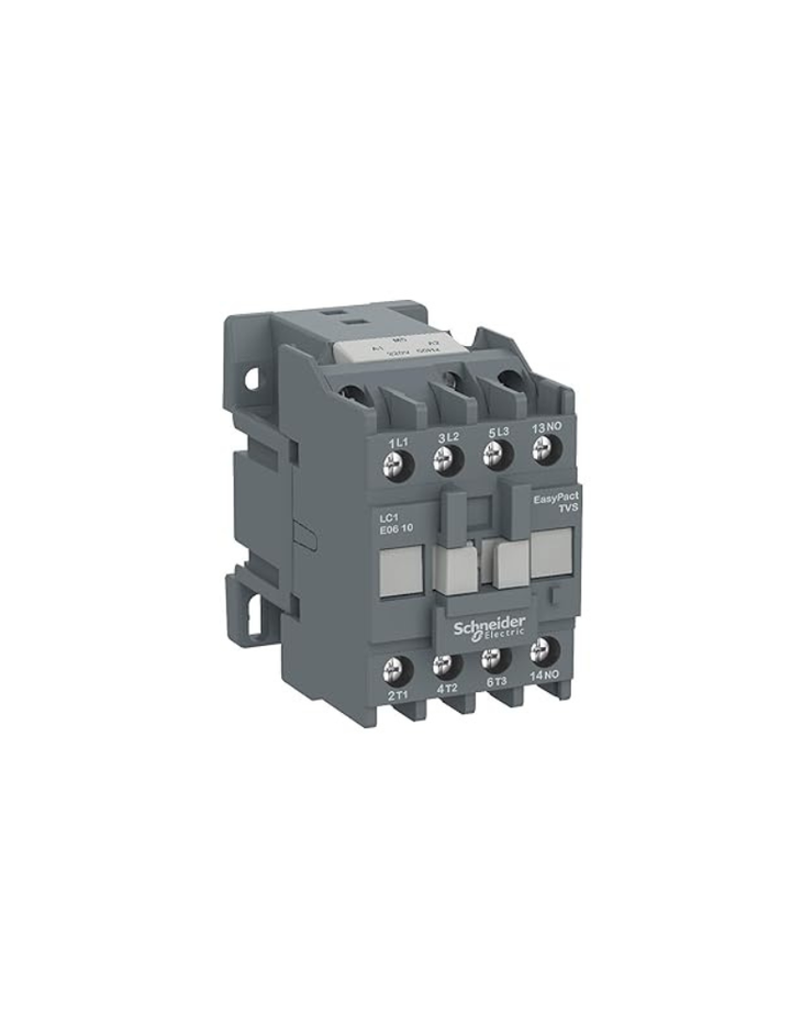 Schneider Electric LC1E0910M7 EasyPact TVS Contactor 9A 3Pole (3NO), AC3(lt= 440 V) Grey Contactor with 220V AC Coil