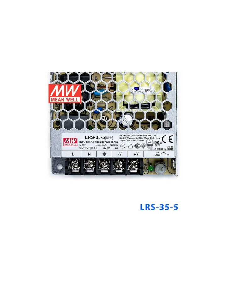 LRS-35-5 Mean Well Switching Power Supplies 35W 5V 7A, LRS-35-5