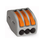 Wago 222-413 LEVER-NUTS 3 Conductor Compact Connectors 100 PK