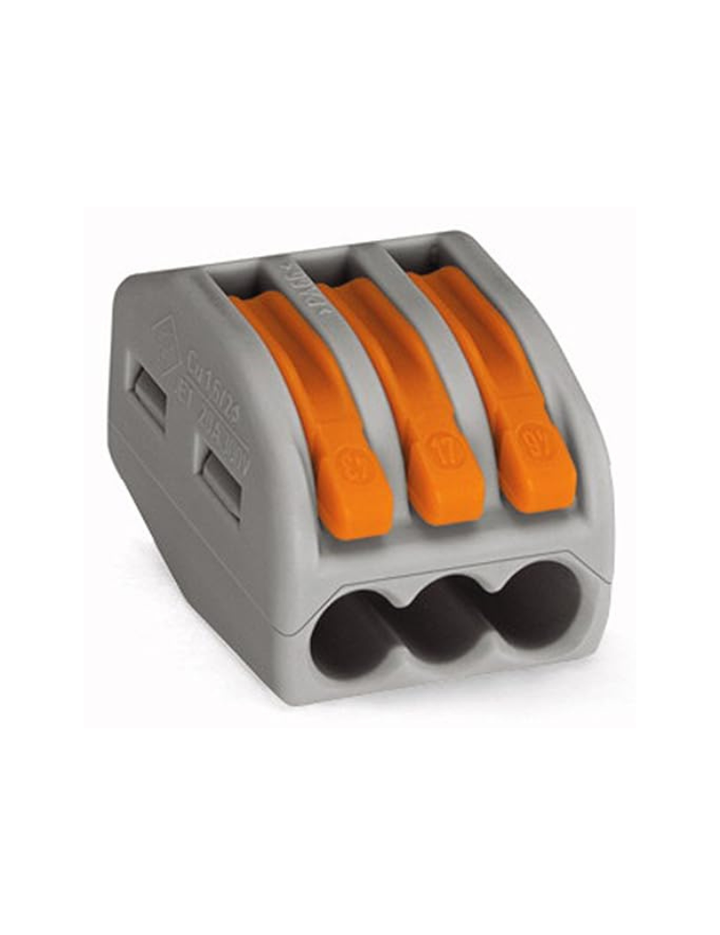 Wago 222-413 LEVER-NUTS 3 Conductor Compact Connectors 100 PK