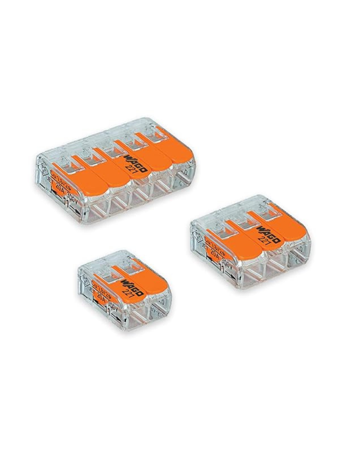Wago 221 Pocket Pack, 65 Contacts, 5 Poles, 10 Positions, 12-24 AWG, 32A, 450V DC
