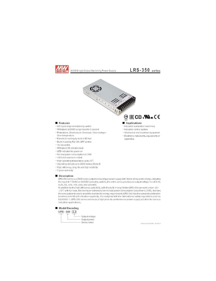 Authentic Taiwan LRS-350-24 350W 24V 14.6A meanwell power switch ultra-thin 3 years warranty