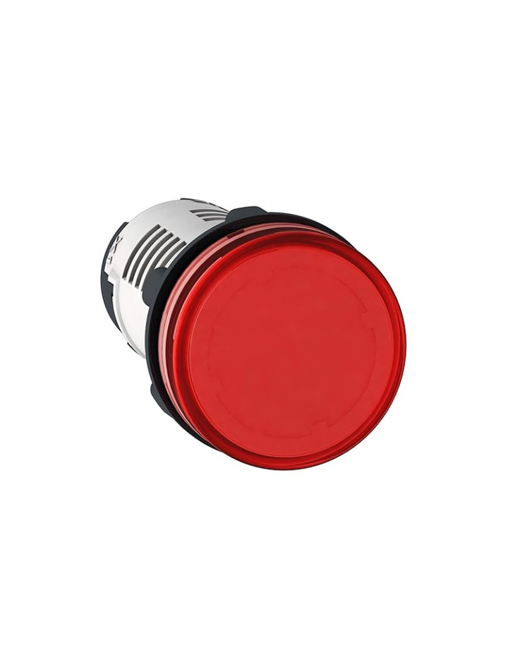 Schneider Round Pilot Light Ø 22 - Red - Integral LED - 230.240 V - Screw clamp terminals XB7EV04MPN