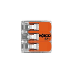 WAGO 221-413 | 3-Conductor Compact Splicing Connector, Pack of 50