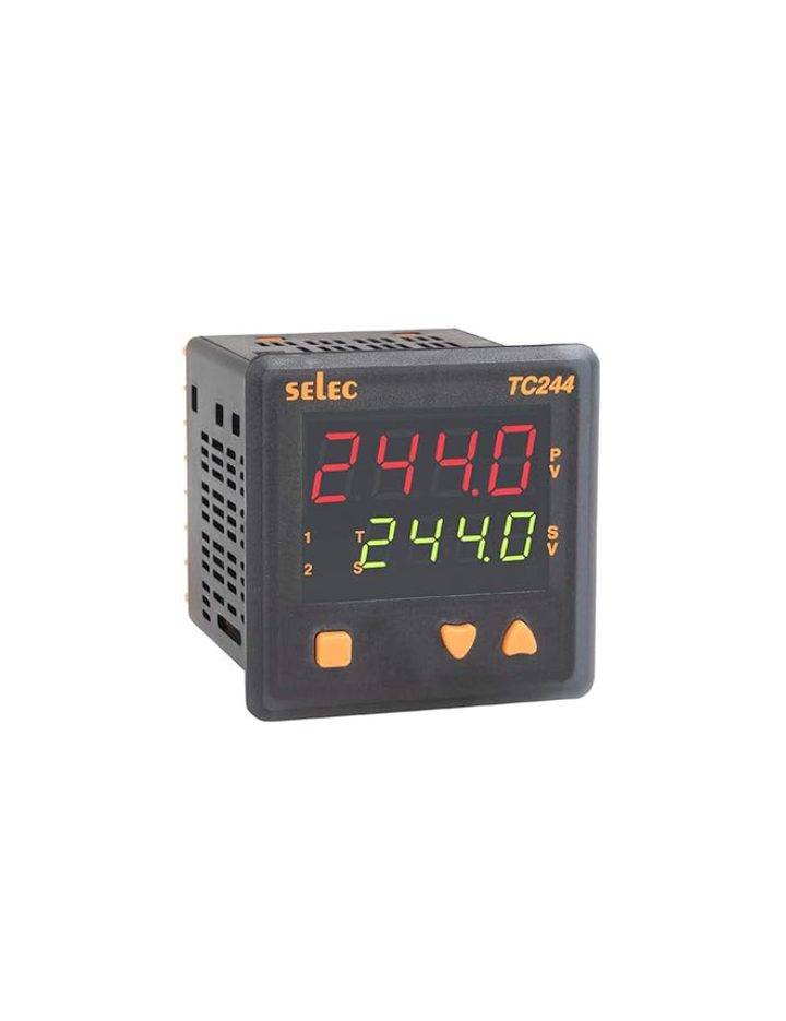 SELEC 3+3 digits 7 segnent LED dual display, dual set point temperature controller size : 72 x 72 mm