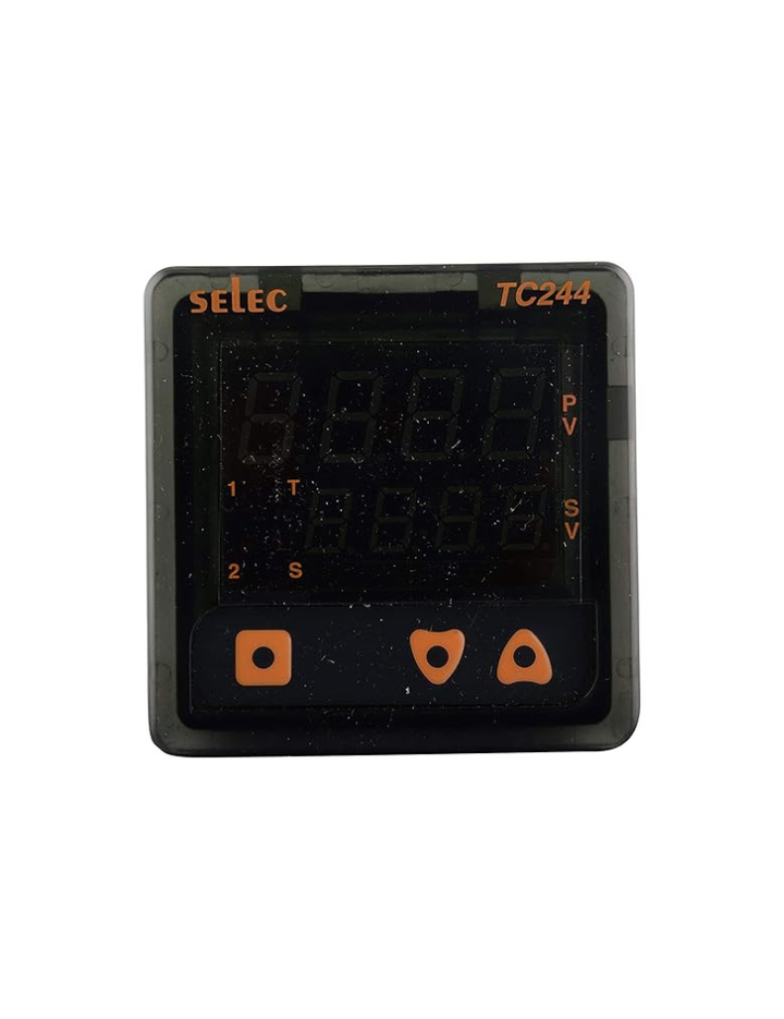 SELEC 3+3 digits 7 segnent LED dual display, dual set point temperature controller size : 72 x 72 mm